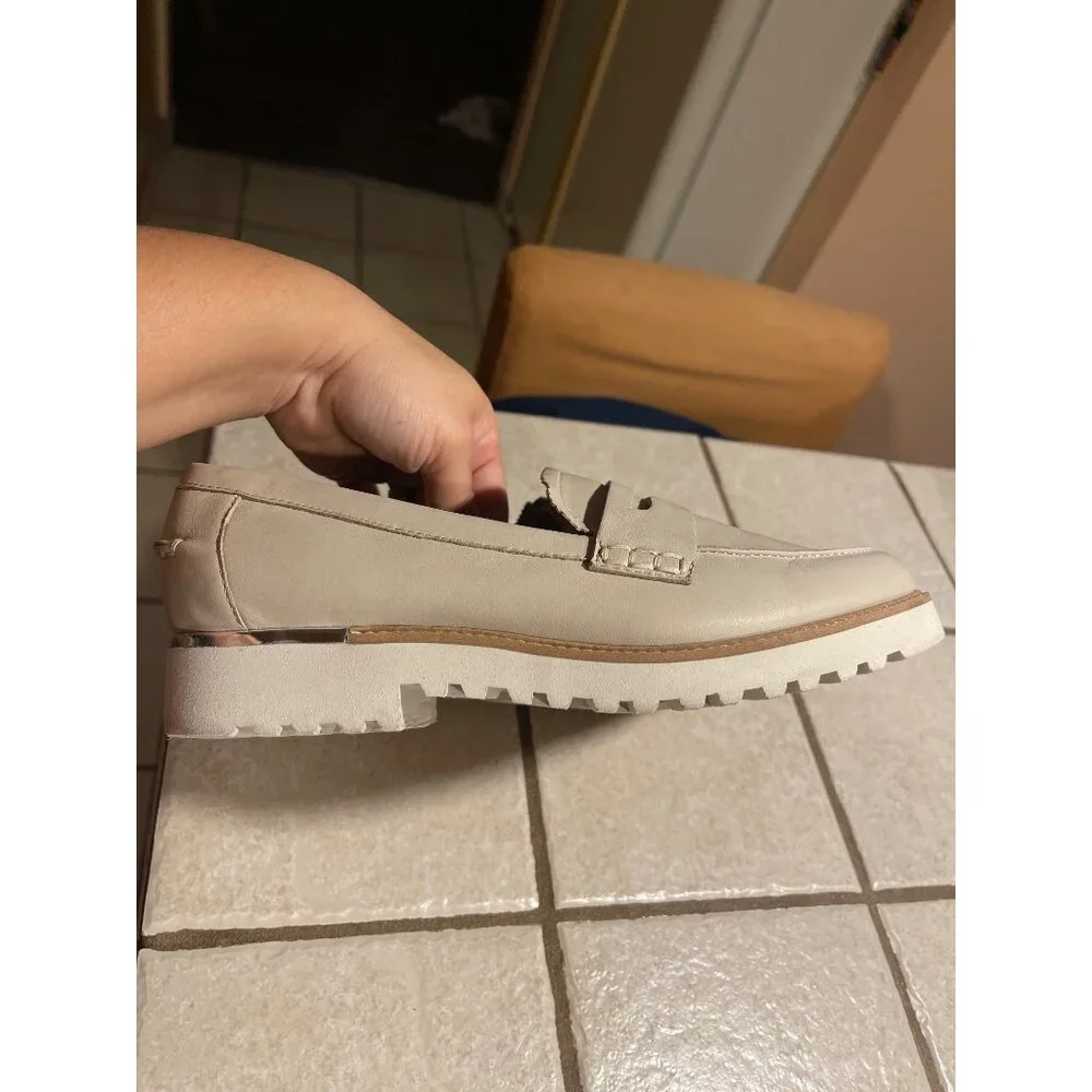 Franco Sarto Cedra Leather Loafers Penny Lug Sole & Stitching Detail Size 8M - Picture 8 of 10